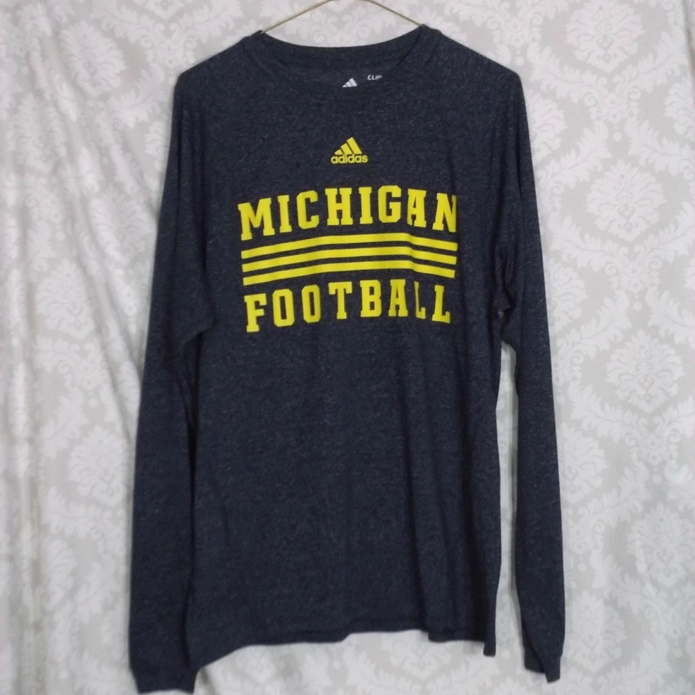 Men’s Adidas “ClimaLite” Michigan Football Shirt S